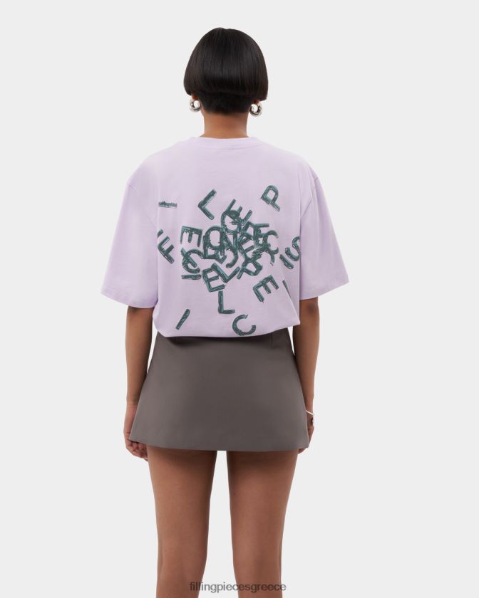 Filling Pieces T28ZLV185 γυναίκες T-shirt αλφάβητο πασχαλιά