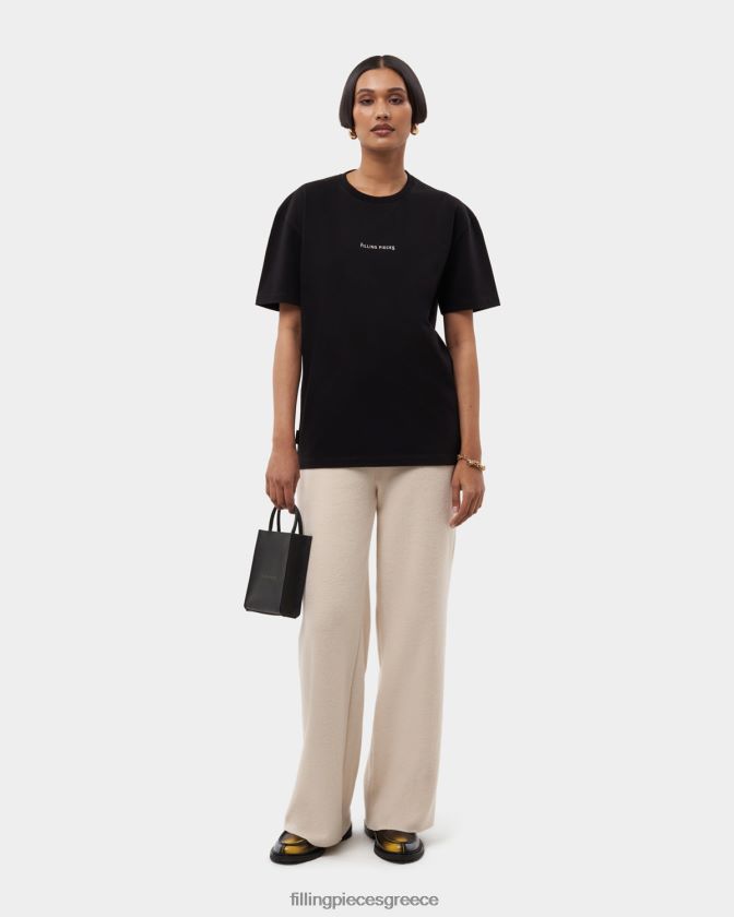 Filling Pieces T28ZLV197 γυναίκες t-shirt slim μαύρος