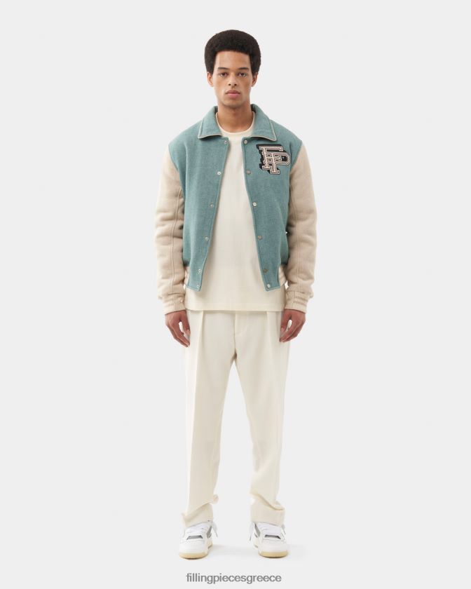 Filling Pieces T28ZLV151 άνδρες μπουφάν πανεπιστημίου φασκόμηλο πράσινο