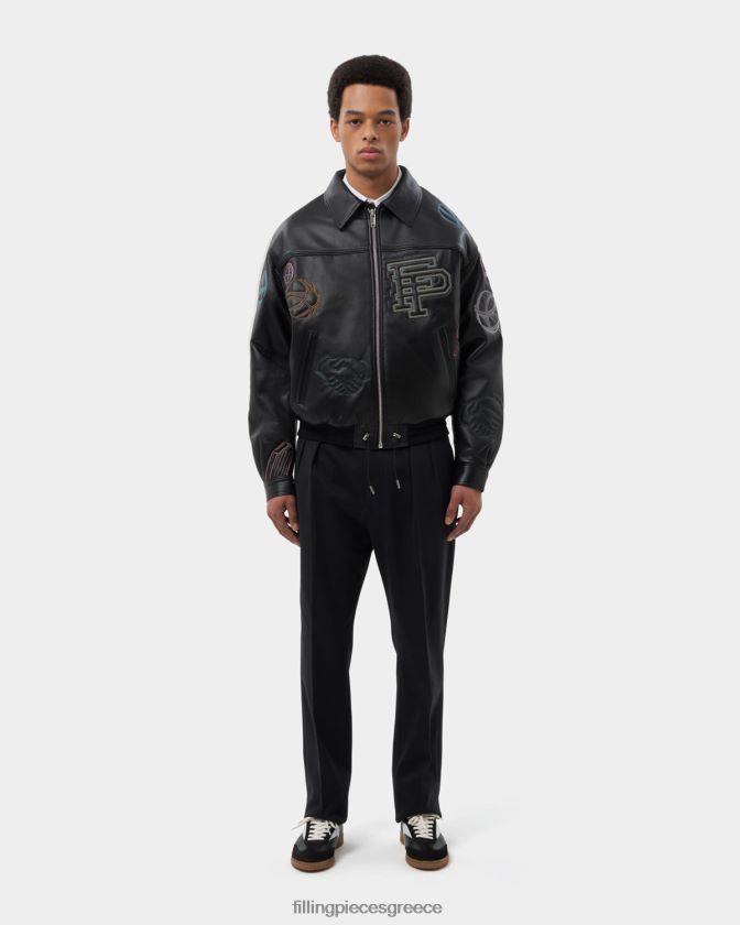 Filling Pieces T28ZLV156 άνδρες δερμάτινο μπουφάν gelato