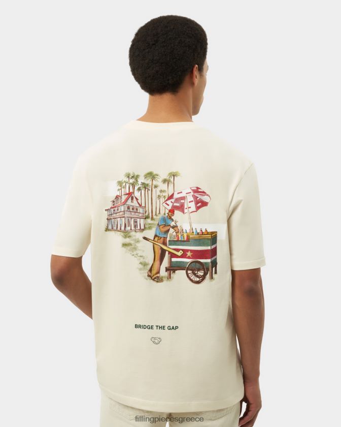 Filling Pieces T28ZLV109 άνδρες πωλητής πάγου μπλουζών αντίκα λευκό