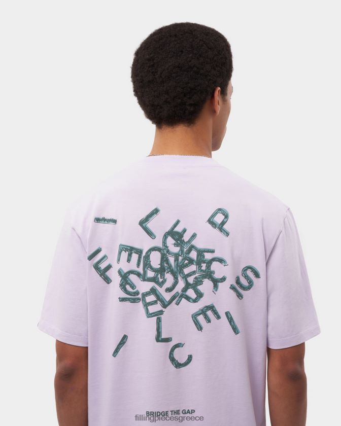 Filling Pieces T28ZLV117 άνδρες T-shirt αλφάβητο πασχαλιά