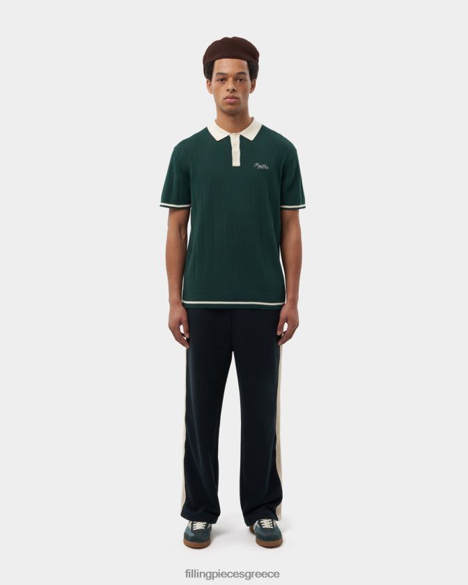 Filling Pieces T28ZLV124 άνδρες πλεκτό πόλο πράσινος