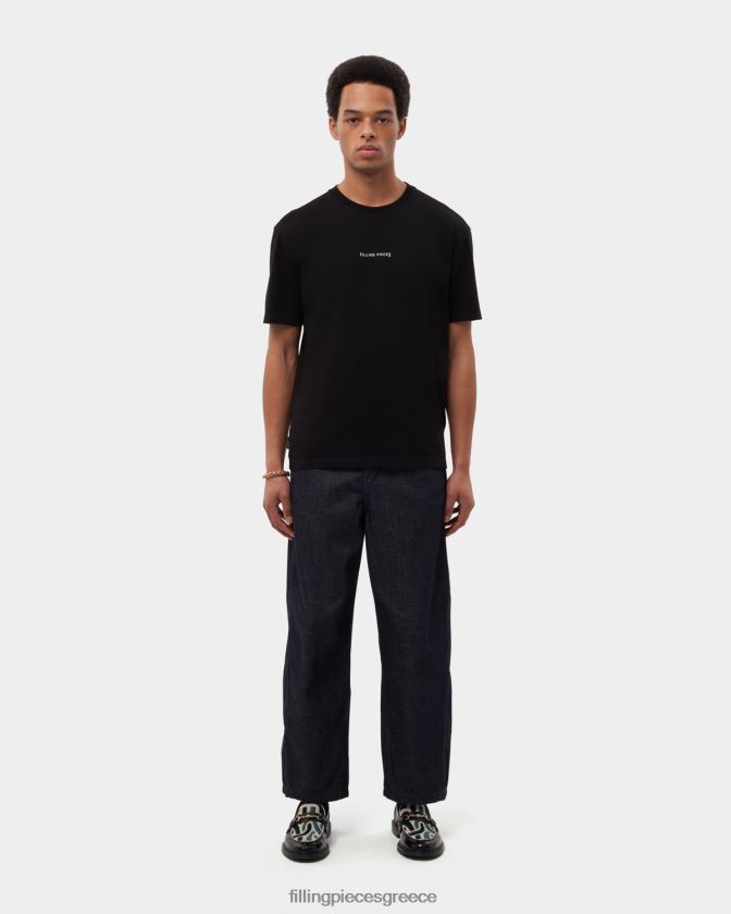 Filling Pieces T28ZLV129 άνδρες t-shirt slim μαύρος