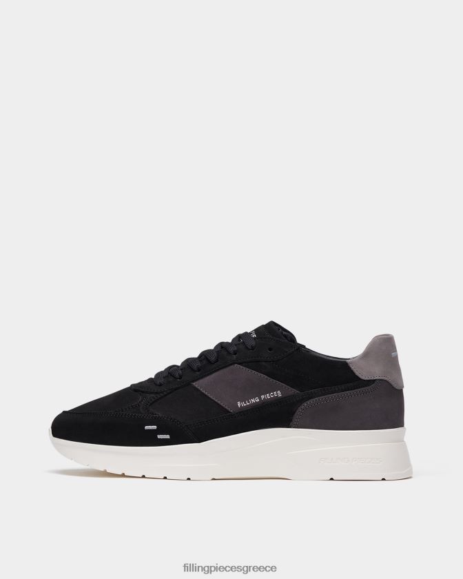 Filling Pieces T28ZLV17 άνδρες τζετ δρομέας nubuck μαύρος