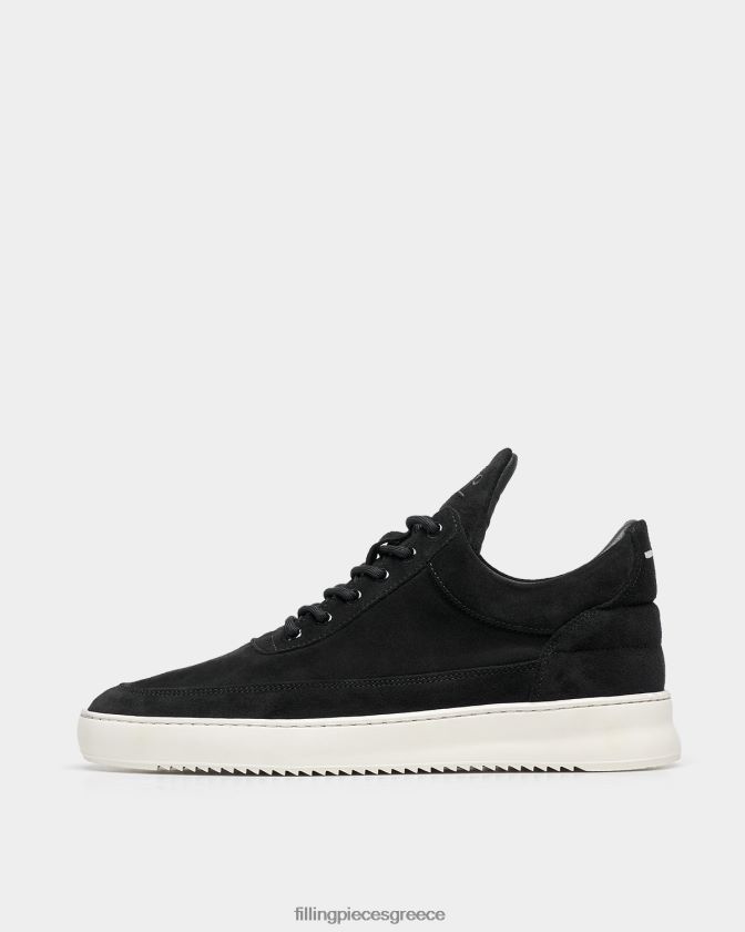 Filling Pieces T28ZLV85 άνδρες οργανικό σουέτ χαμηλής κορυφής μαύρος