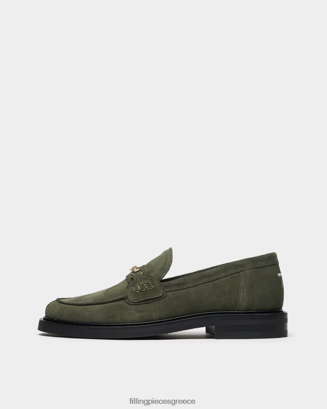 Filling Pieces T28ZLV104 άνδρες loafer σουέτ πράσινος